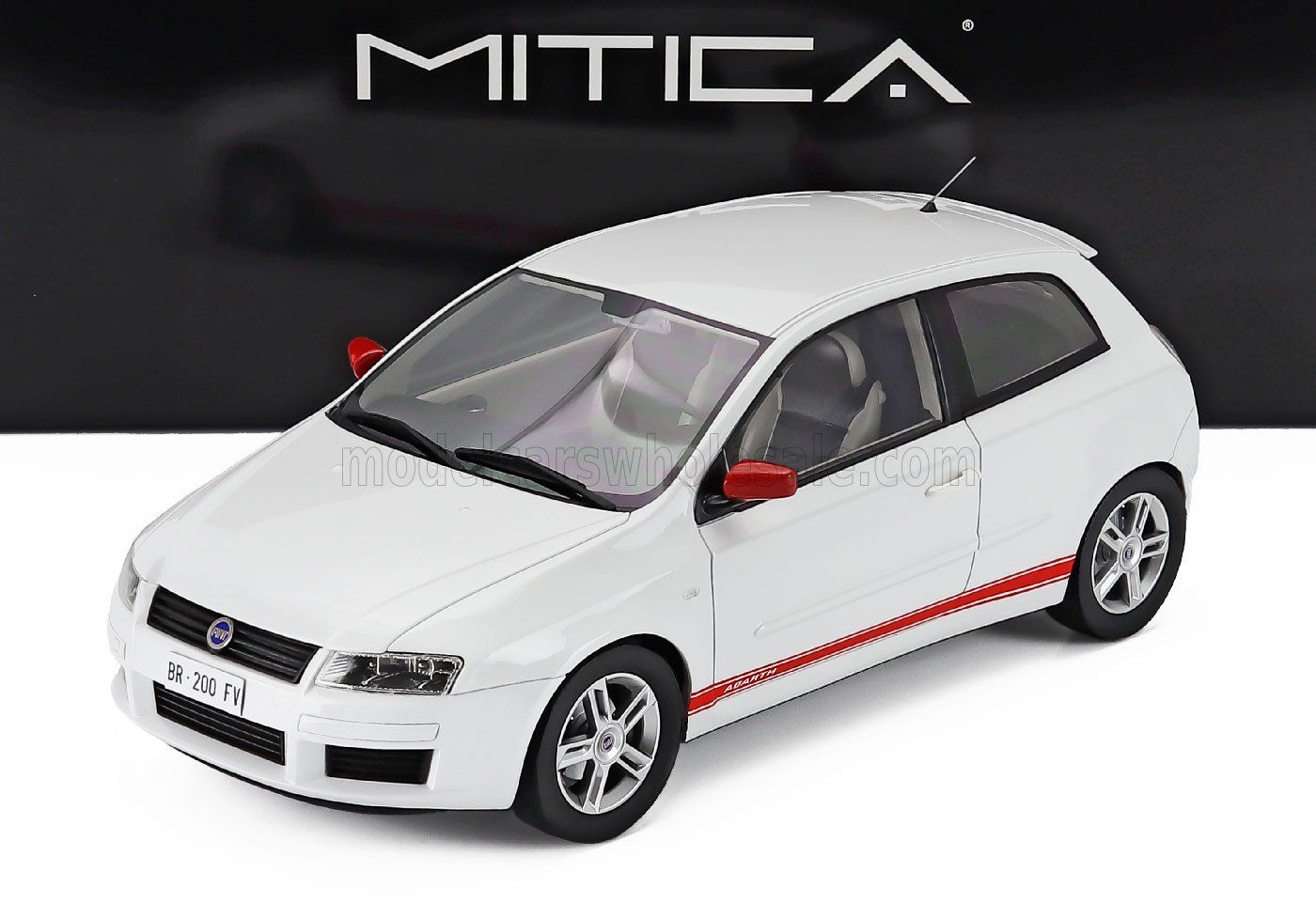 1:18 Mitica Resin - 2001 Fiat Stilo Abarth 2.4 20V Bianco White