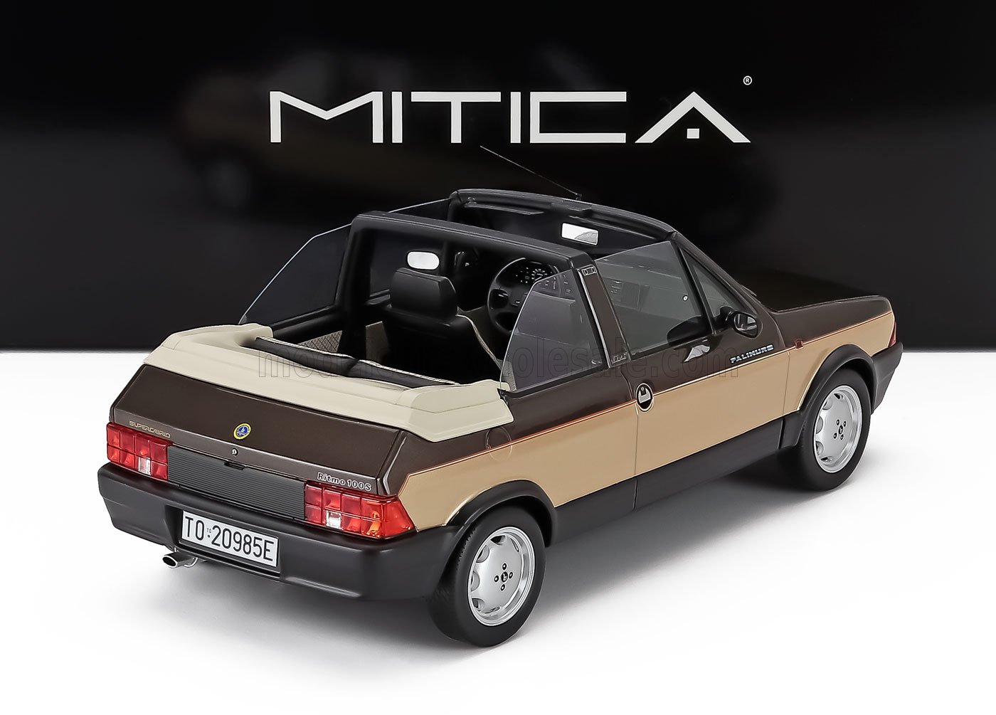 1:18 Mitica Resin - 1986 Fiat Ritmo Bertone Supercabrio 100S Palinuro Two-Tone Brown Metallic