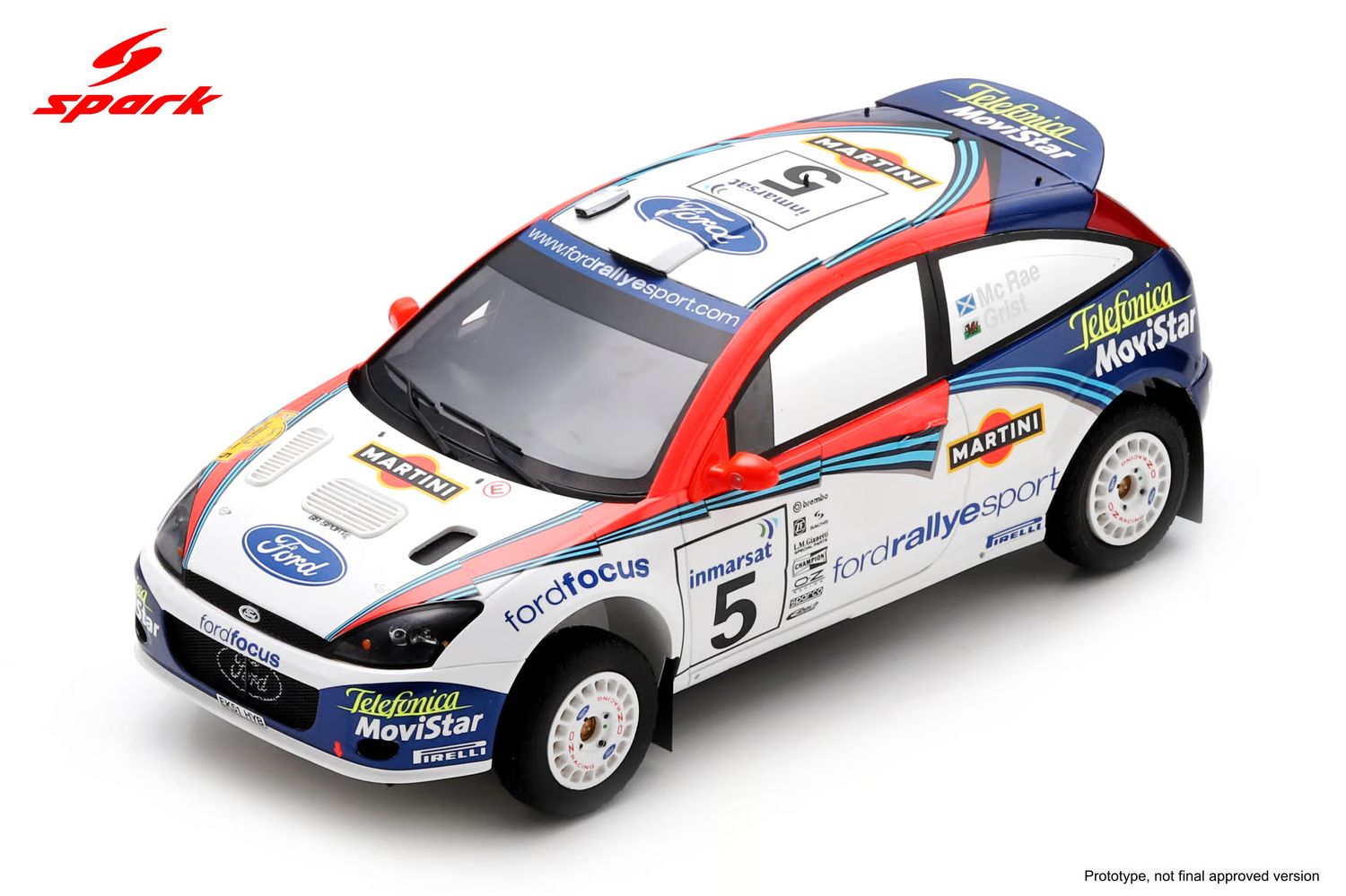1:18 Spark - Ford Focus WRC 02 Safari Rally 2002 #5 Winner - C. McRae / N. Grist