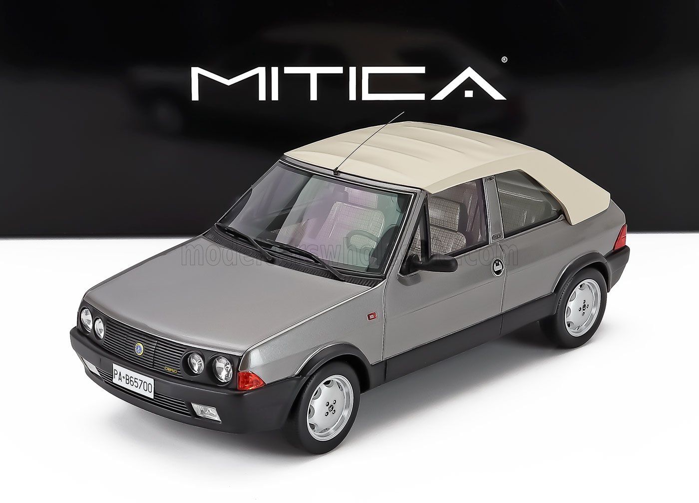 1:18 Mitica Resin - 1986 Fiat Ritmo Bertone Supercabrio 100S Grey Metallic