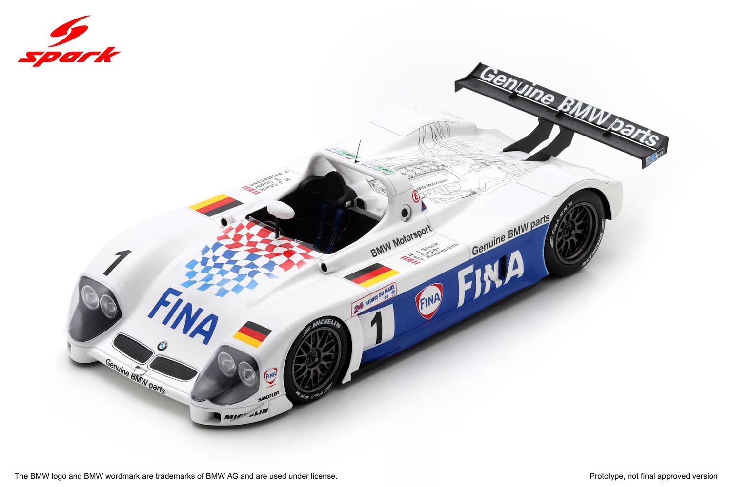 1:18 Spark - BMW V12 LM Le Mans 1998 #1 - H. J. Stuck / T. Kristensen / S. Soper