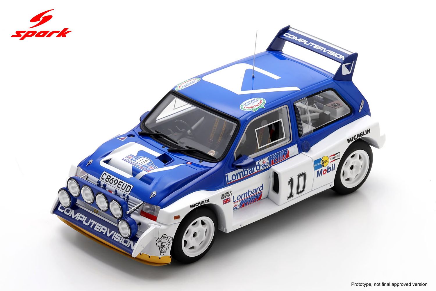 1:18 Spark - MG Metro 6R4 RAC Rally 1985 #10 3rd - T. Pond / R. Arthur