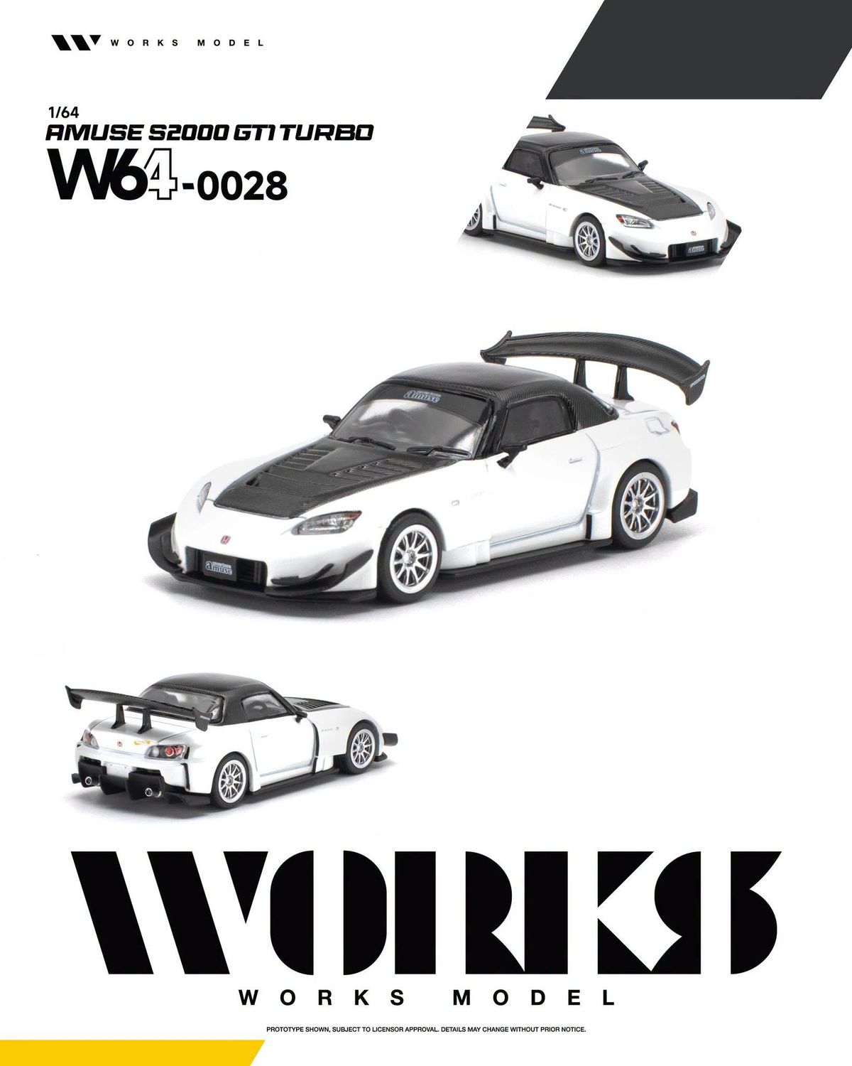 1:64 Works Model - Amuse S2000 GT1 Turbo, white