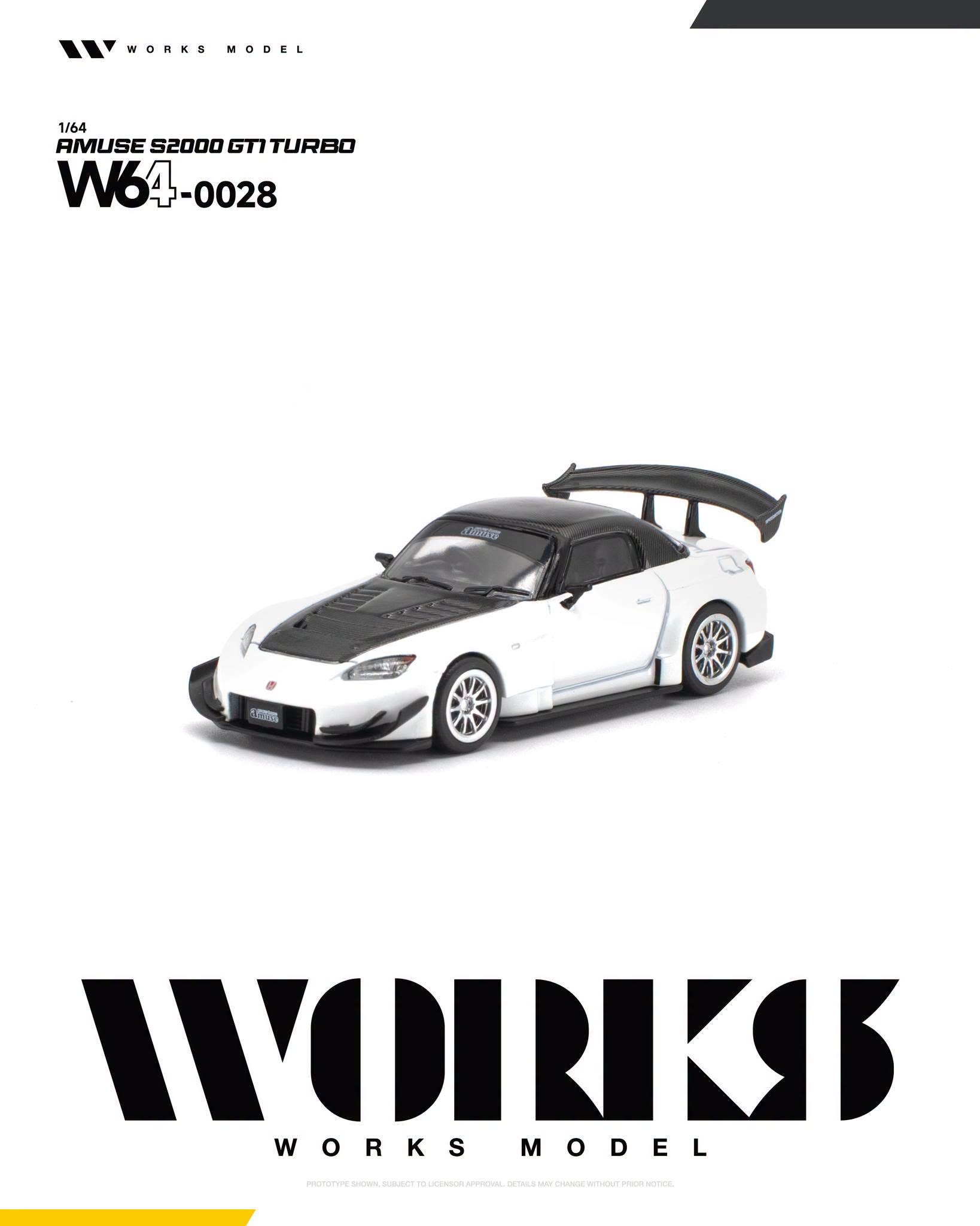 1:64 Works Model - Amuse S2000 GT1 Turbo, white