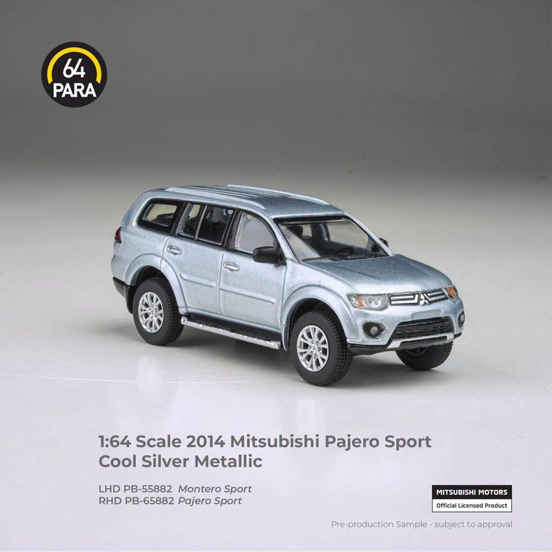 1:64 Para64 - 2014 Mitsubishi Pajero Sport LHD Cool Silver Metallic 1:64 Para64 - 2014 Mitsubishi Pajero Sport LHD Cool Silver Metallic