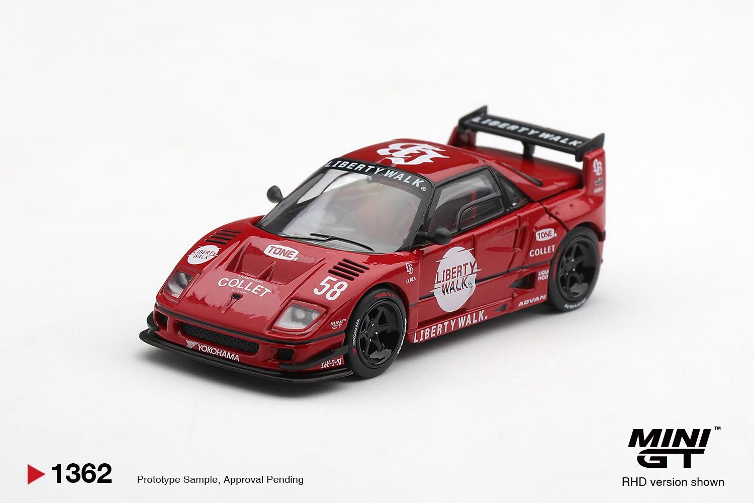 1:64 Mini GT - 2026 Mazda AZ-1 Liberty Walk LB40 Hinomarij, red