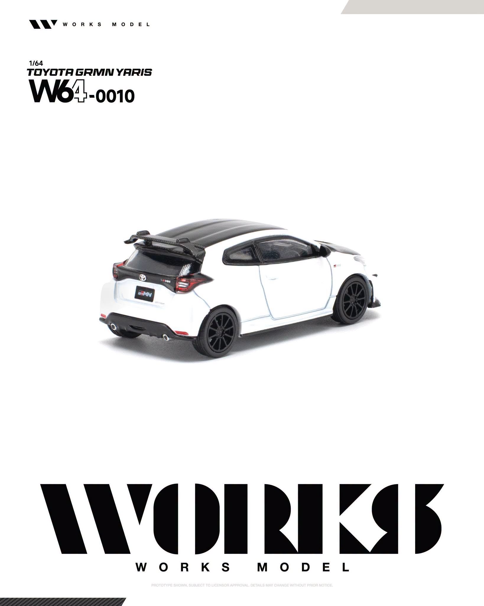1:64 Works Model - Toyota GRMN Yaris, white