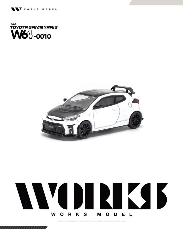 1:64 Works Model - Toyota GRMN Yaris, white
