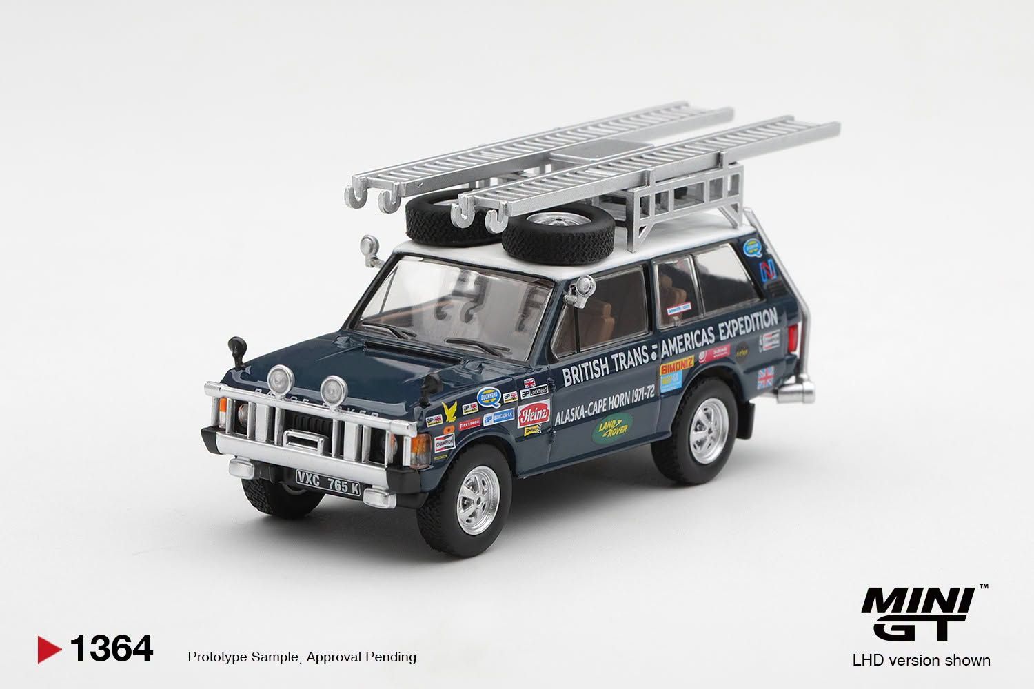 1:64 Mini GT - 1971 Land Rover Range Rover British Trans-Americas Expedition *Blister packaging*