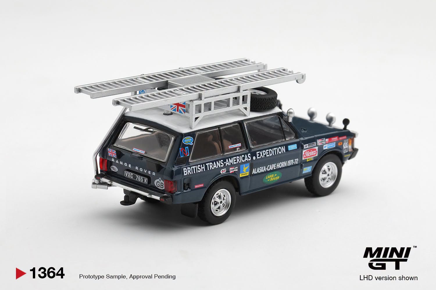 1:64 Mini GT - 1971 Land Rover Range Rover British Trans-Americas Expedition *Blister packaging*