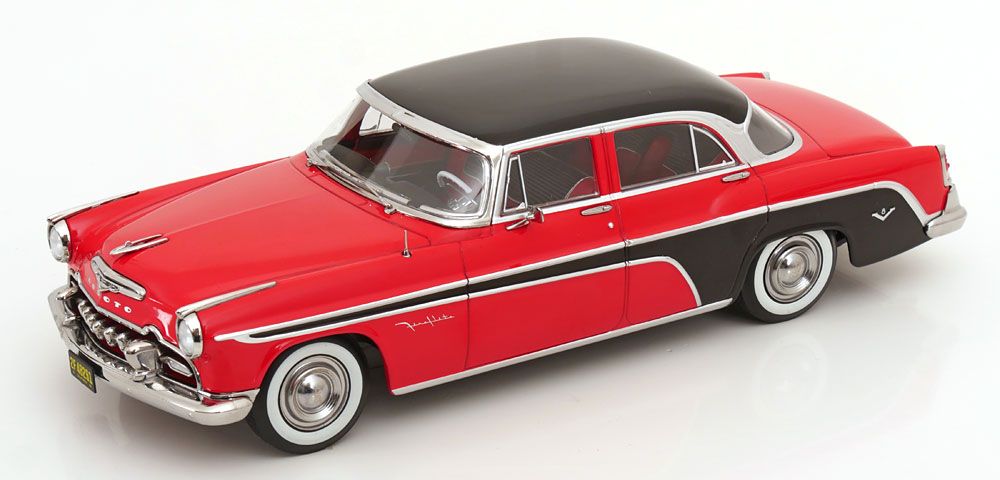 1:18 KK Scale - DeSoto Fireflite Sedan 1955 rot/schwarz