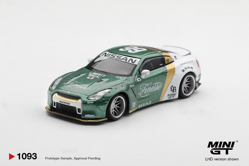 1:64 Mini GT - 2025 Nissan GT-R R35 LB Works Type 1 with Custom Ducktail Auto Finesse
