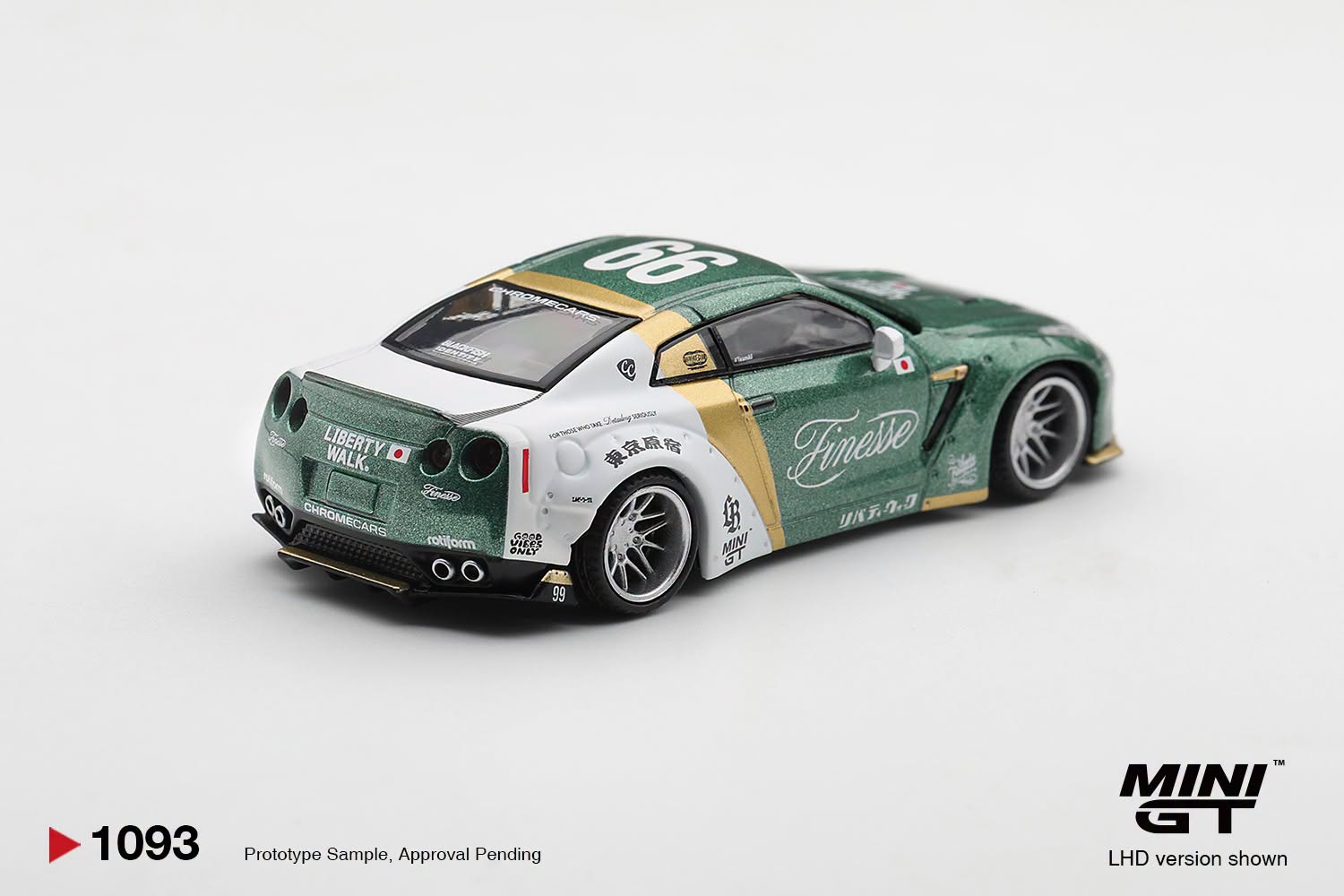 1:64 Mini GT - 2025 Nissan GT-R R35 LB Works Type 1 with Custom Ducktail Auto Finesse *Blister packaging*