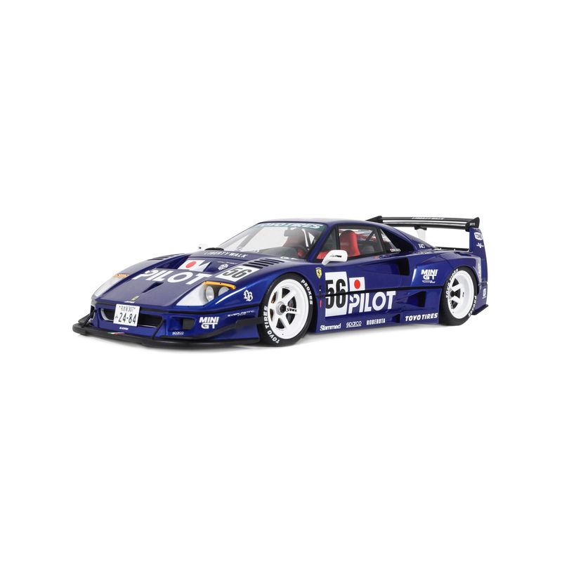 1:18 Otto Mobile - 2024 Ferrari F40 LBWK #56 Liberty Walk Blue Metallic