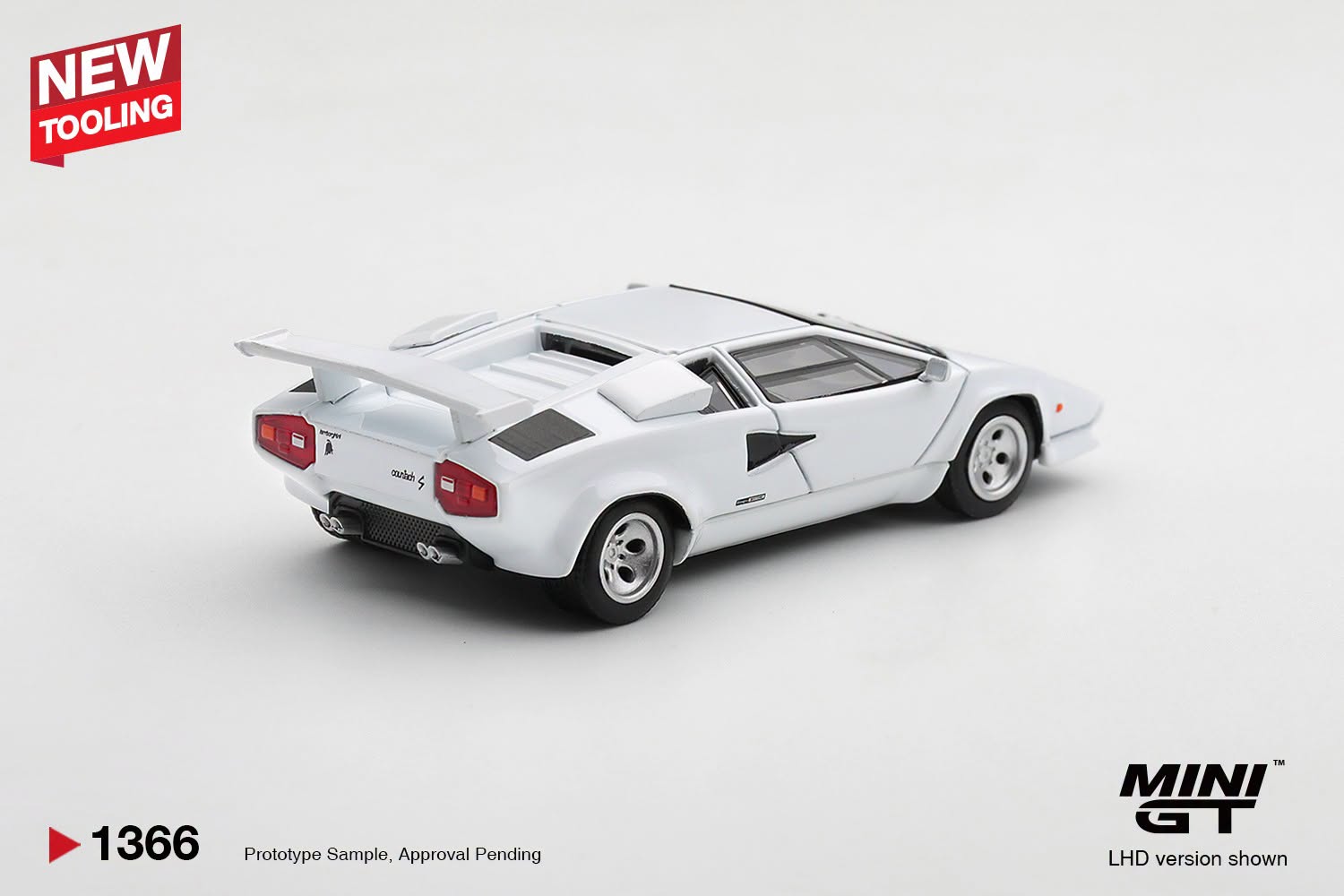 1:64 Mini GT - 1982 Lamborghini Countach LP500S, bianco *Blister packaging*