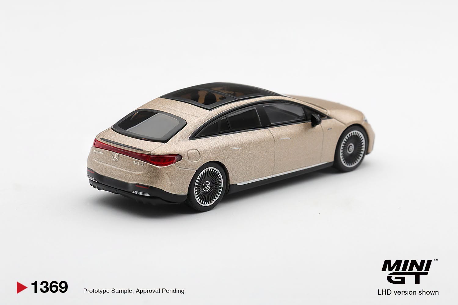 1:64 Mini GT - 2025 Mercedes-Benz EQS 53 Signature Kalahari, gold magno