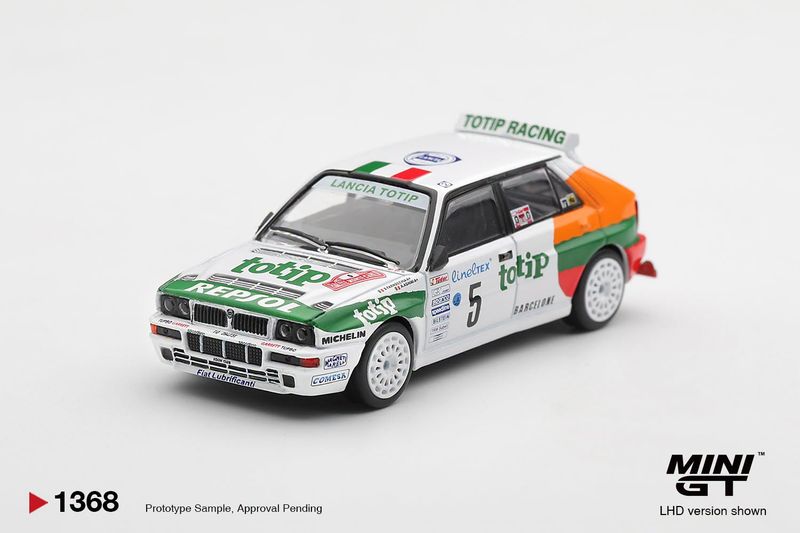 1:64 Mini GT - 1993 Lancia Delta HF Integrale Avolution #5 Andrea Aghini RAlly Monte Carlo *Blister packaging*