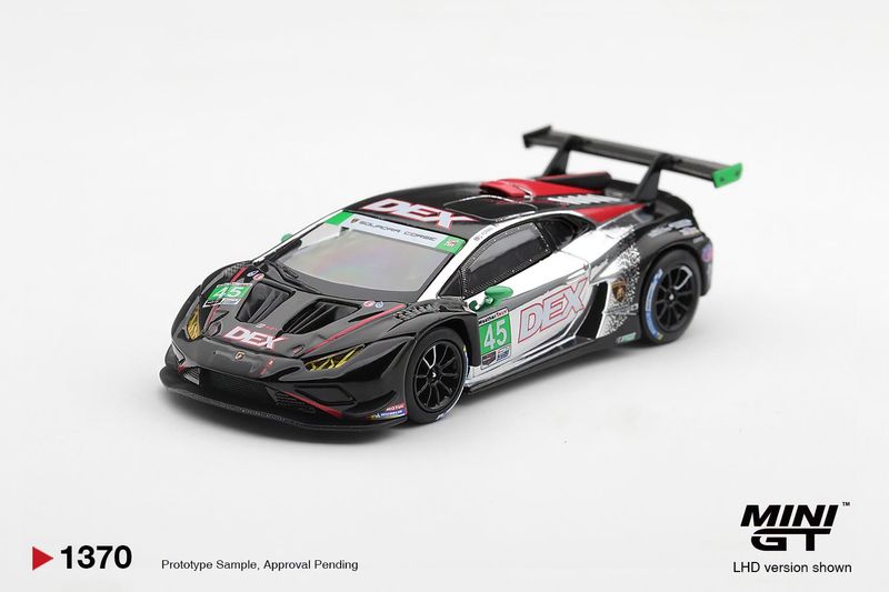 1:64 Mini GT - 2025 Lamborghini Huracan GT3 EVO2 #45 Dex Wayne Taylor Racing Chevrolet Grand Prix *Blister packaging*
