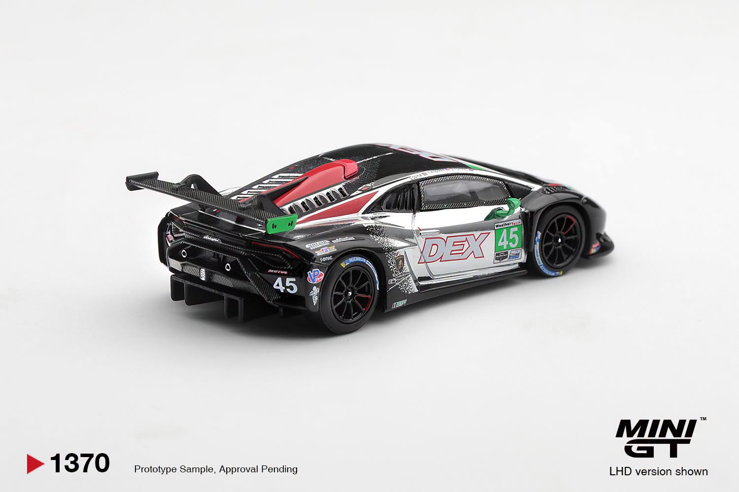 1:64 Mini GT - 2025 Lamborghini Huracan GT3 EVO2 #45 Dex Wayne Taylor Racing Chevrolet Grand Prix *Blister packaging*