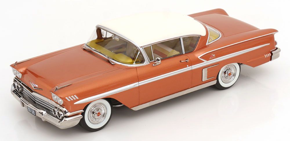 1:18 KK Scale - Chevrolet Bel Air Impala Coupe 1958 kupfer/creme