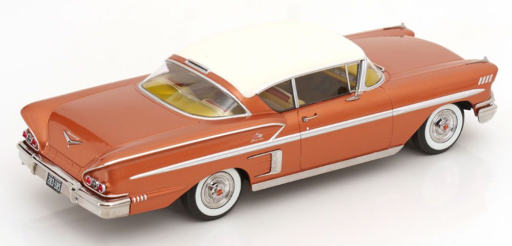 1:18 KK Scale - Chevrolet Bel Air Impala Coupe 1958 kupfer/creme