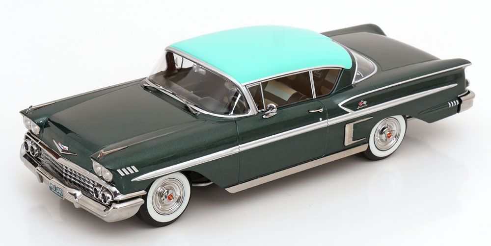 1:18 KK Scale - Chevrolet Bel Air Impala Coupe 1958 dunkelgrün-metallic/grün