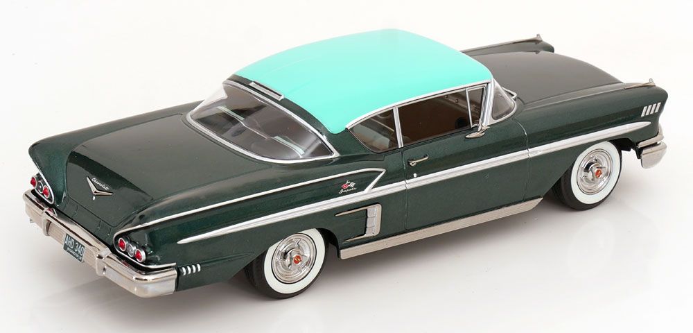 1:18 KK Scale - Chevrolet Bel Air Impala Coupe 1958 dunkelgrün-metallic/grün