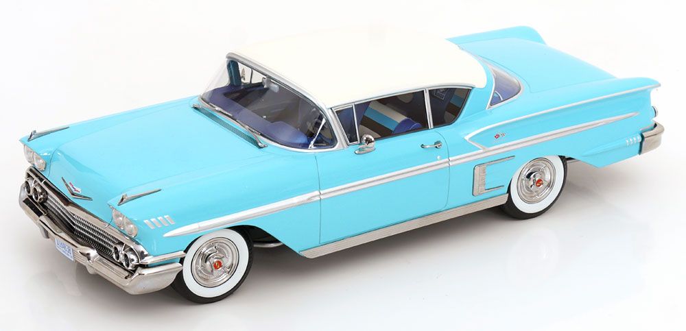 1:18 KK Scale - Chevrolet Bel Air Impala Coupe 1958 türkis/creme