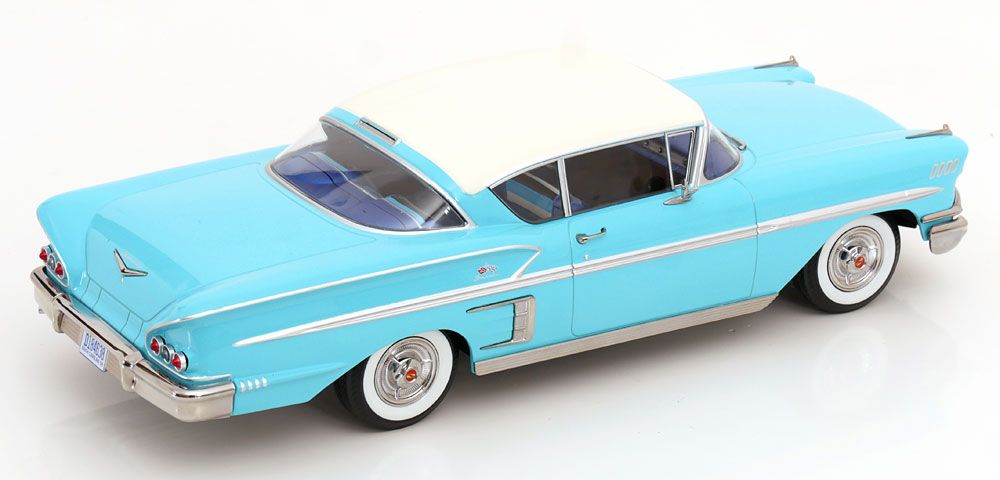 1:18 KK Scale - Chevrolet Bel Air Impala Coupe 1958 türkis/creme