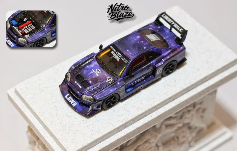 1:64 Street Weapon - Nissan ER34 Skyline, purple 1:64 Street Weapon - Nissan ER34 Skyline, purple