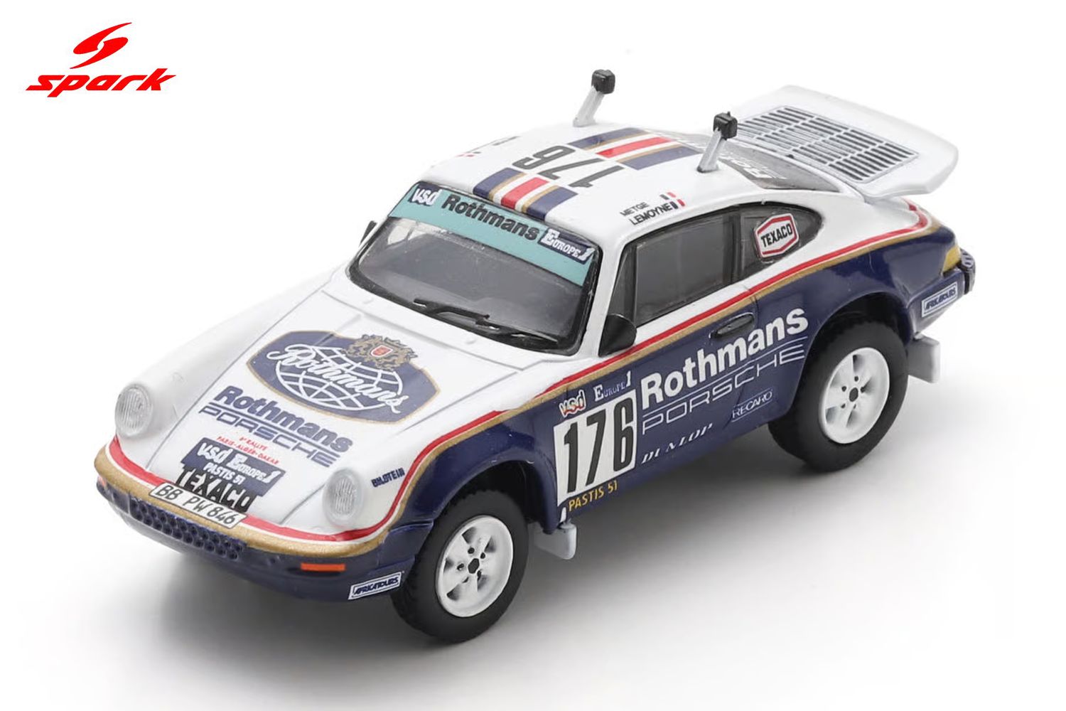 1:64 Spark - Porsche 953 #176 Rallye Paris-Dakar 1984 R. Metge / D. Lemoyne – Sieger