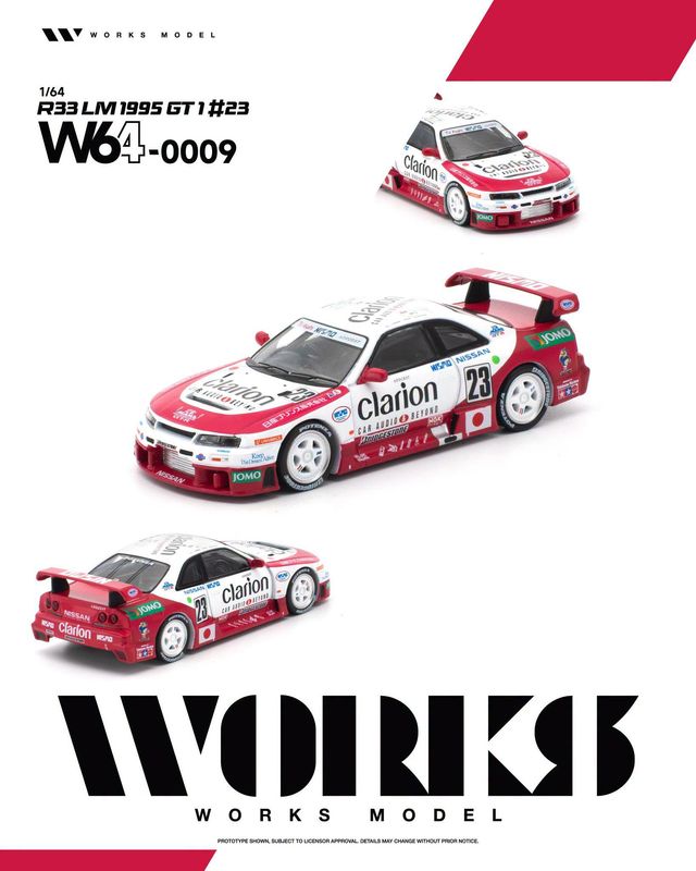 1:64 Works Model - 1995 Nissan R33 LM GT1 #23 1:64 Works Model - 1995 Nissan R33 LM GT1 #23