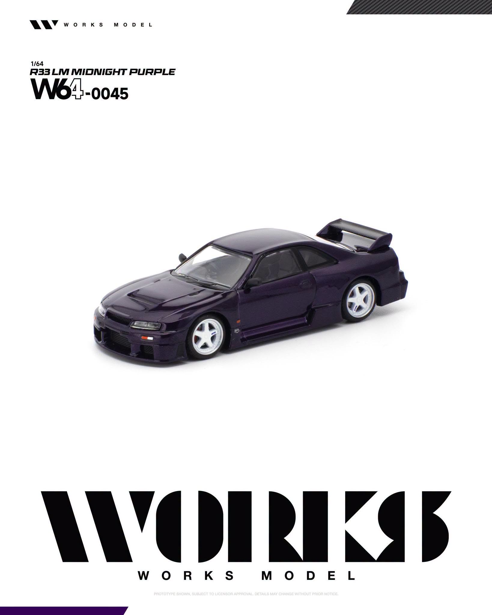 1:64 Works Model - Nissan R33 LM, midnight purple