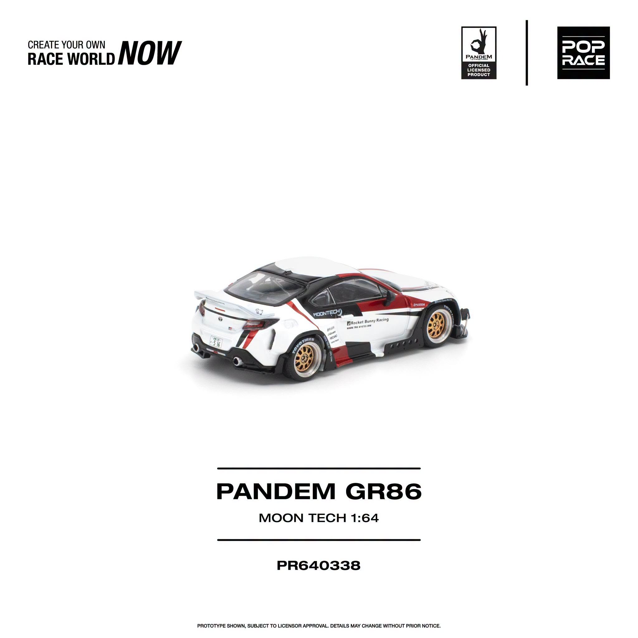 1:64 Pop Race Limited - Pandem GR86 *Moontech*, white/red