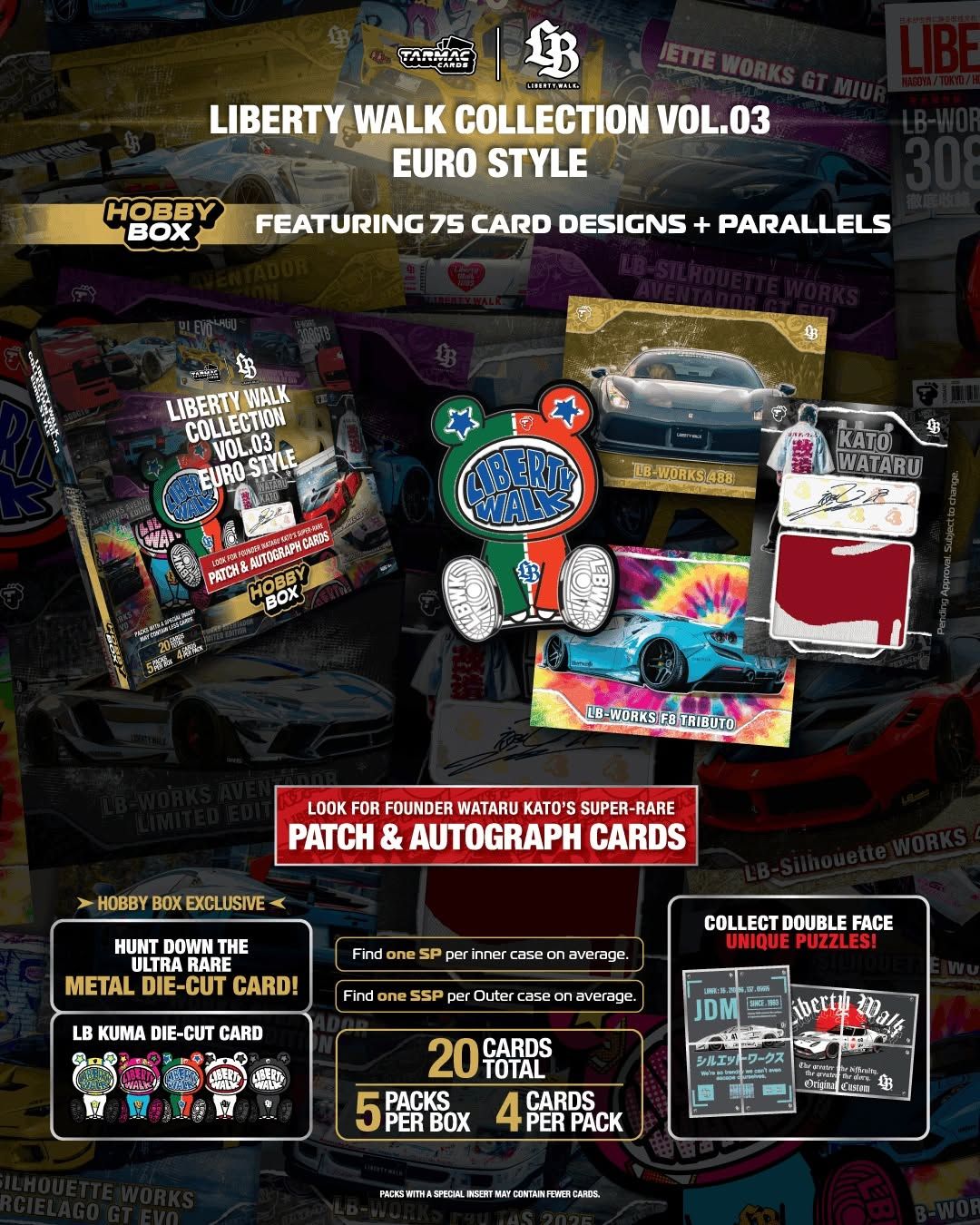 1:64 Tarmac Cards - Tarmac Cards Liberty Walk Collection Vol.03 Euro Style - Hobby Box 2027