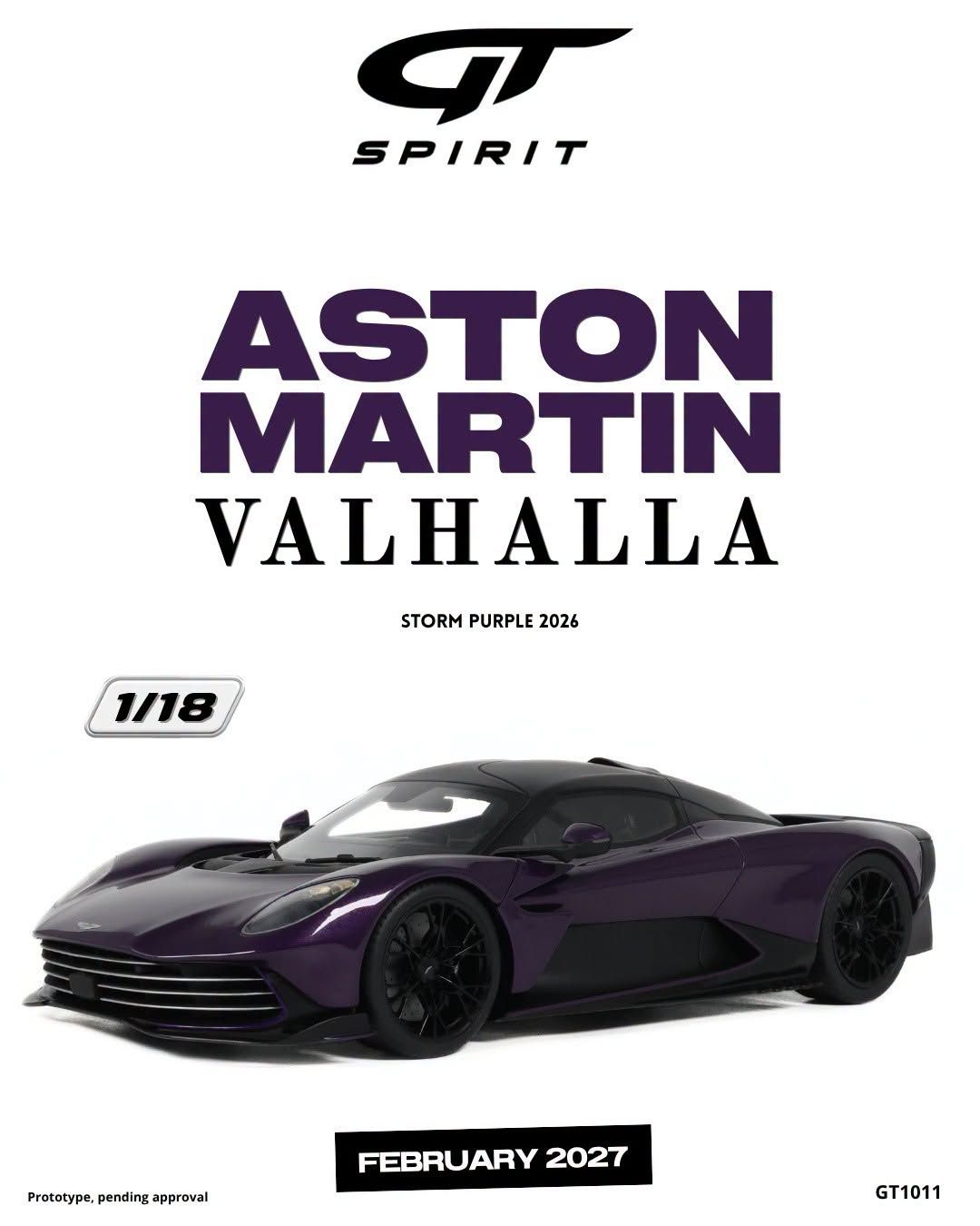 1:18 GT Spirit - 2026 Aston Martin Valhalla Storm Purple