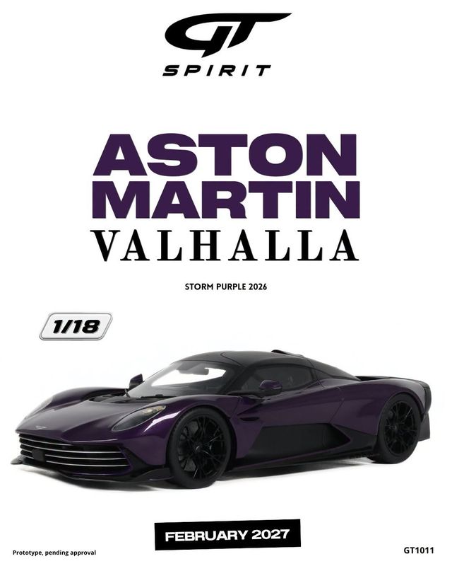 1:18 GT Spirit - 2026 Aston Martin Valhalla Storm Purple 1:18 GT Spirit - 2026 Aston Martin Valhalla Storm Purple