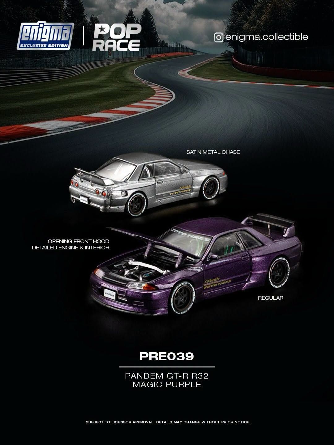 1:64 Pop Race Limited - Pandem GT-R R32, magic purple *Enigma Exclusive*