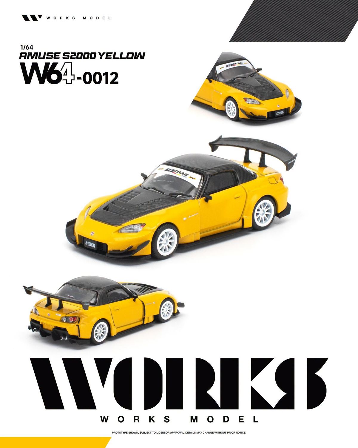 1:64 Works Model - Amuse S2000, yellow