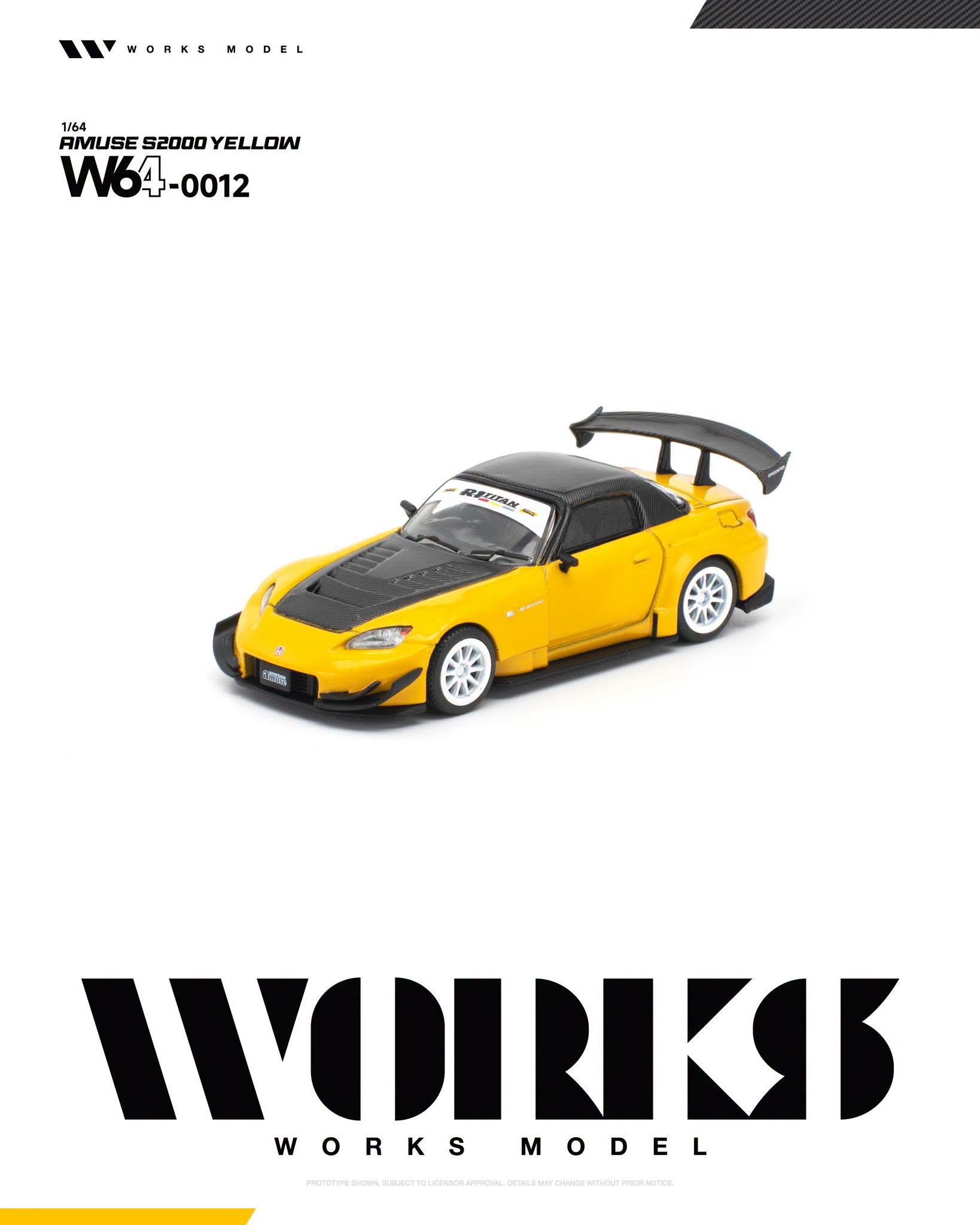 1:64 Works Model - Amuse S2000, yellow