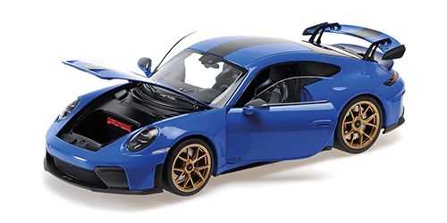 1:18 Minichamps - 2025 Porsche 911 (992) GT3 Coupé Blue / Gold Wheels
