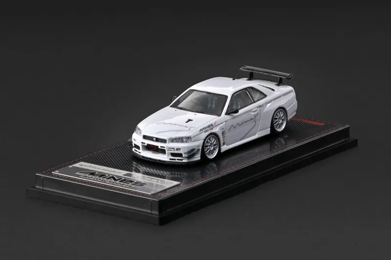 1:64 Ignition - Nissan Skyline GT-R Mine's (R34), white 1:64 Ignition - Nissan Skyline GT-R Mine's (R34), white