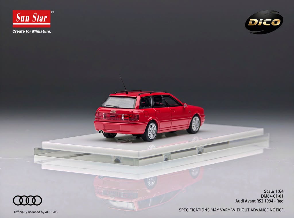 1:64 Sunstar - 1994 Audi RS2 Avant Red