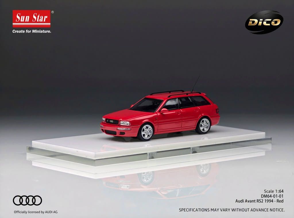 1:64 Sunstar - 1994 Audi RS2 Avant Red