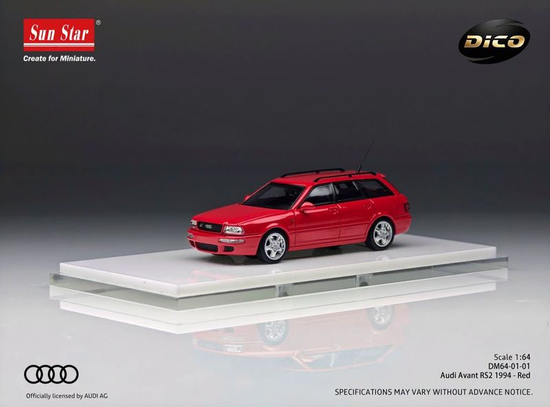 1:64 Sunstar - 1994 Audi RS2 Avant Red 1:64 Sunstar - 1994 Audi RS2 Avant Red