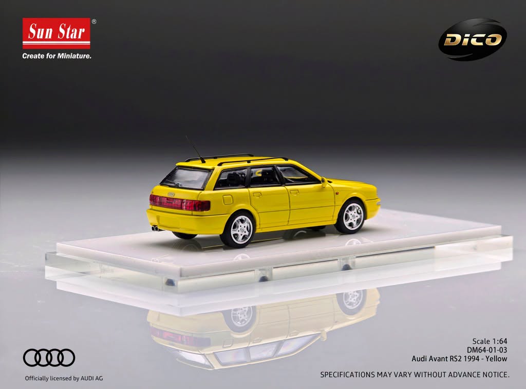 1:64 Sunstar - 1994 Audi RS2 Avant Yellow