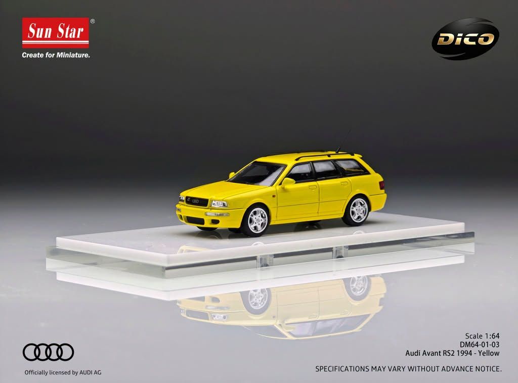 1:64 Sunstar - 1994 Audi RS2 Avant Yellow