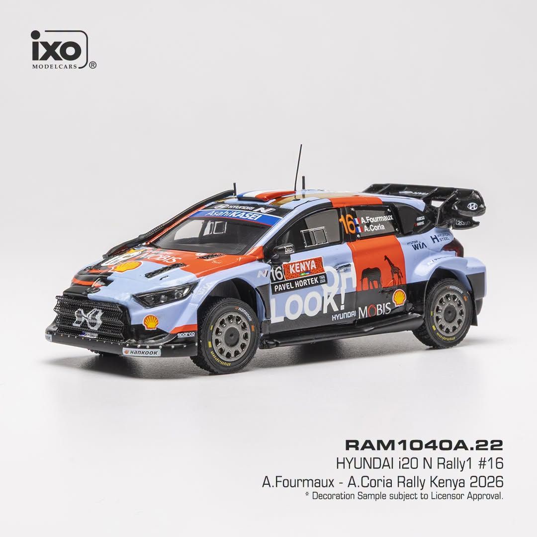 1:43 Ixo - Hyundai i20 N Rally1 #16 Safari Rallye Kenia 2026 A. Fourmaux / A. Coria