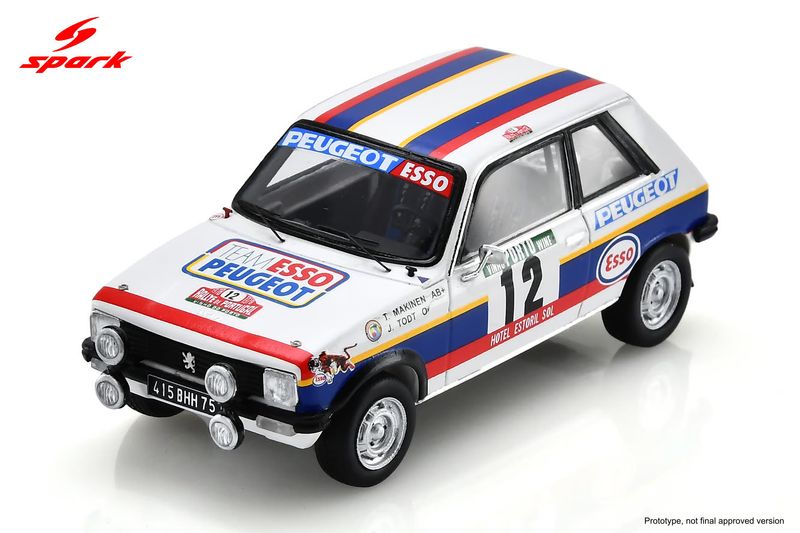 1:43 Spark - Peugeot 104 ZS #12 Rallye Portugal 1978 T. Mäkinen / J. Todt – 7. Platz 1:43 Spark - Peugeot 104 ZS #12 Rallye Portugal 1978 T. Mäkinen / J. Todt – 7. Platz