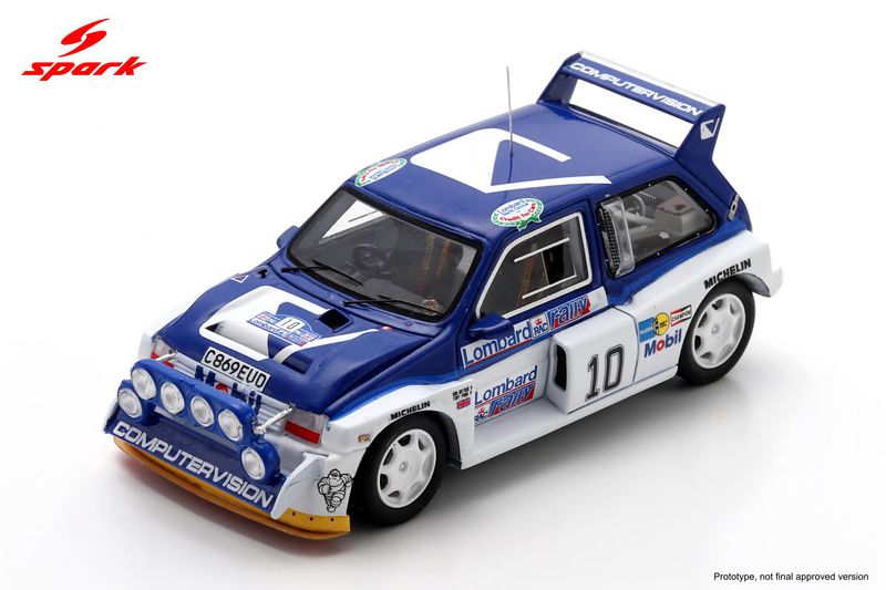 1:43 Spark - MG Metro 6R4 #10 RAC Rally 1985 T. Pond / R. Arthur – 3. Platz 1:43 Spark - MG Metro 6R4 #10 RAC Rally 1985 T. Pond / R. Arthur – 3. Platz